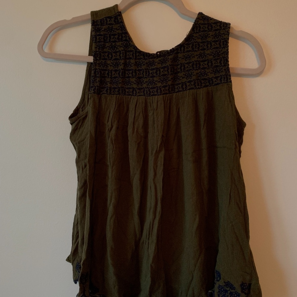 Green flowing tank top